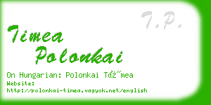 timea polonkai business card